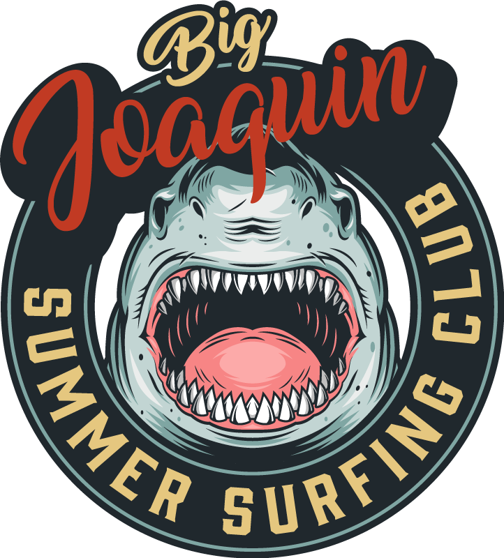 Vintage nagy cápa logó állati szőnyeg - TenStickers