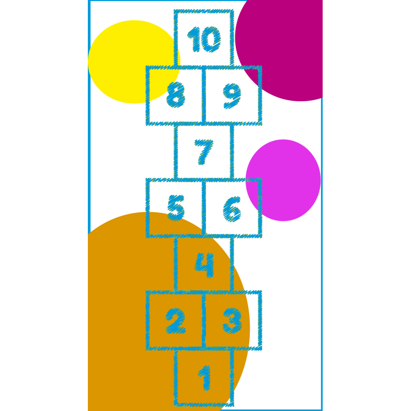 Gyerekek ugrálós játék vinyl szőnyeg játék szőnyeg - TenStickers