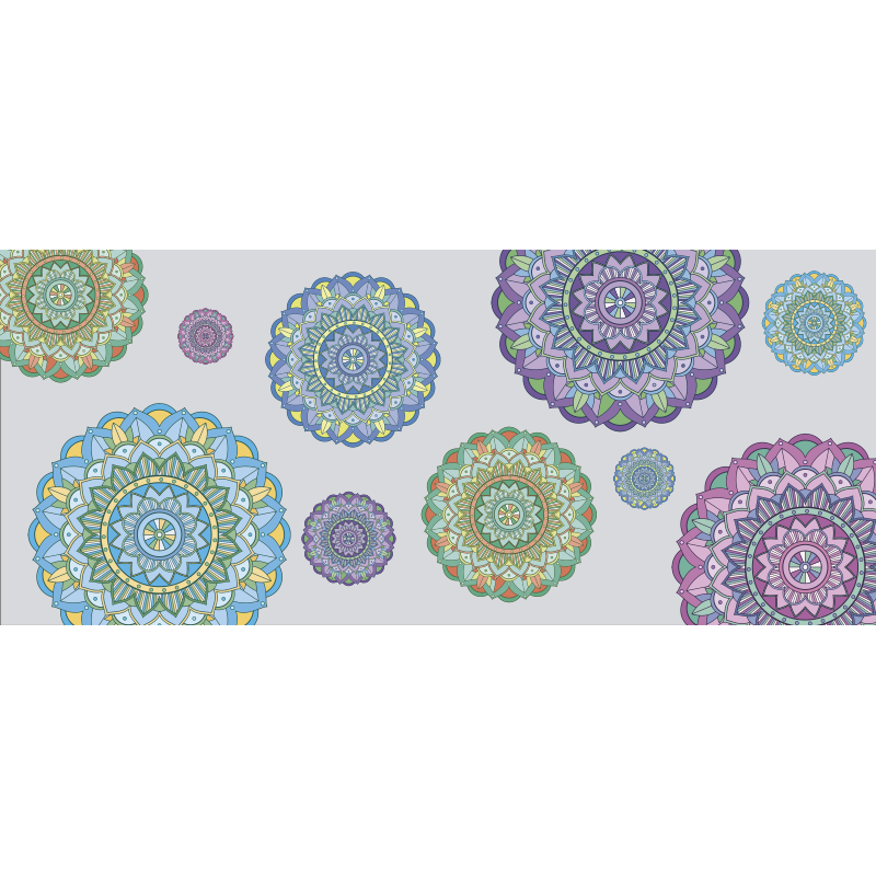 Mandala körök mandala szőnyeg - TenStickers