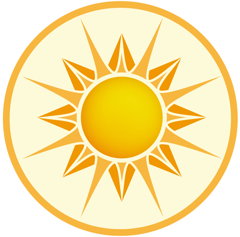 Sárga kerek mintás mandala szőnyeg - TenStickers