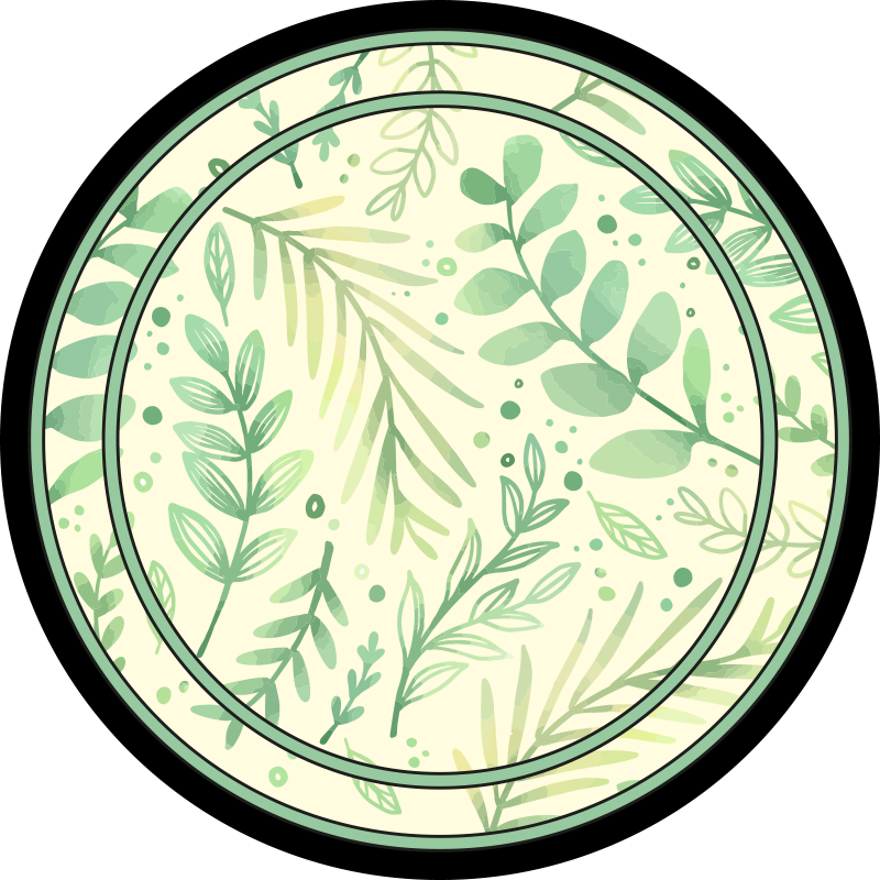 Botanikai motívum hangsúly vinil szőnyeg virágok és növények - TenStickers