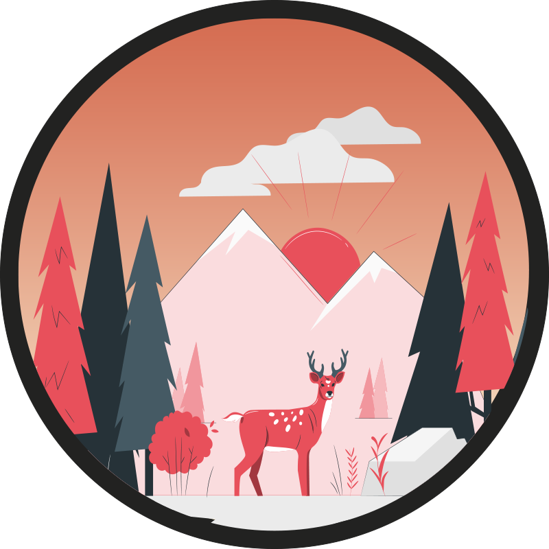 Erdei táj körszőnyeg - TenStickers