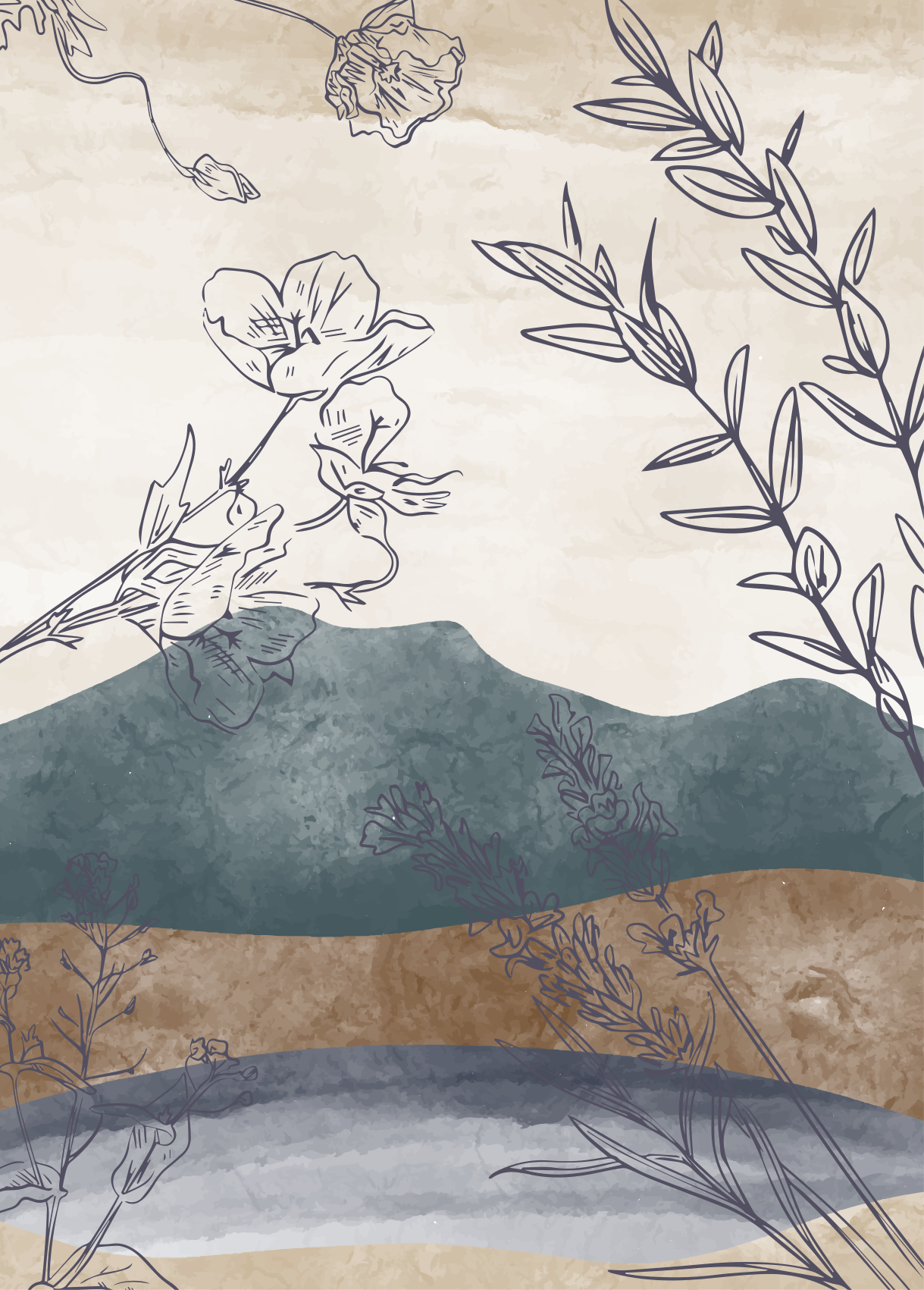 Festett természet virágos szőnyeg - TenStickers