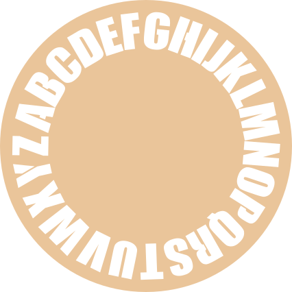 ábécé kör alakú elrendezés vinil szőnyeg ábécé - TenStickers