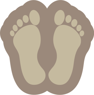 Vinil szőnyeg fürdőszoba lábnyomok modern szőnyeg - TenStickers