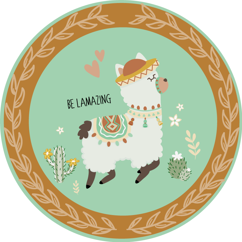 Legyen láma vinil szőnyeg állat - TenStickers