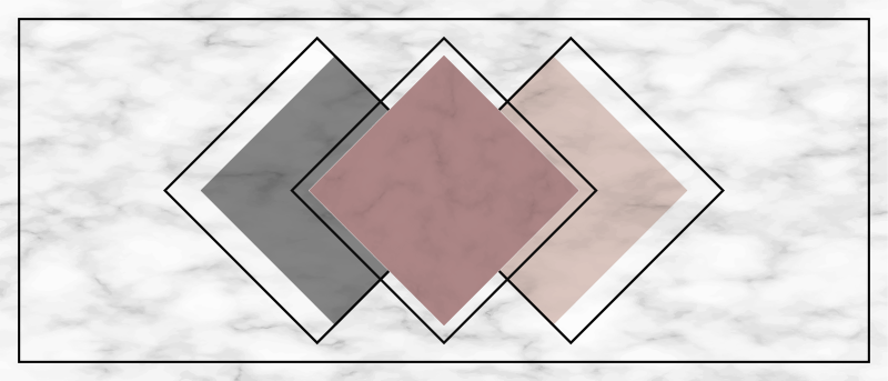 Három rombusz modern szőnyeg - TenStickers