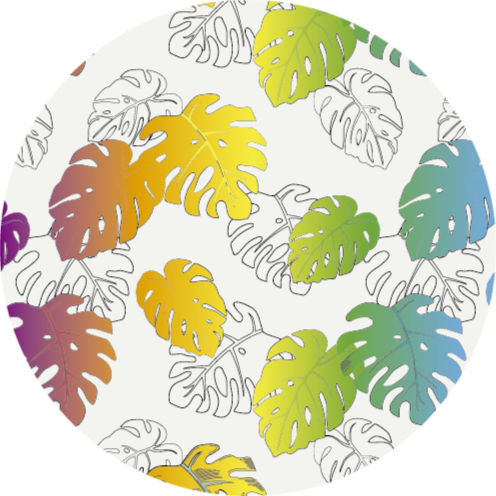 Többszínű monstera edény design szőnyeg - TenStickers