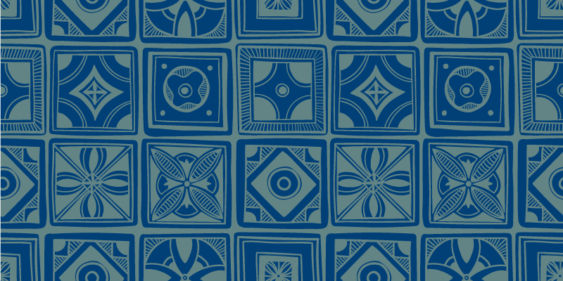 Dekoratív geometriai vinil szőnyeg csempe hatás - TenStickers