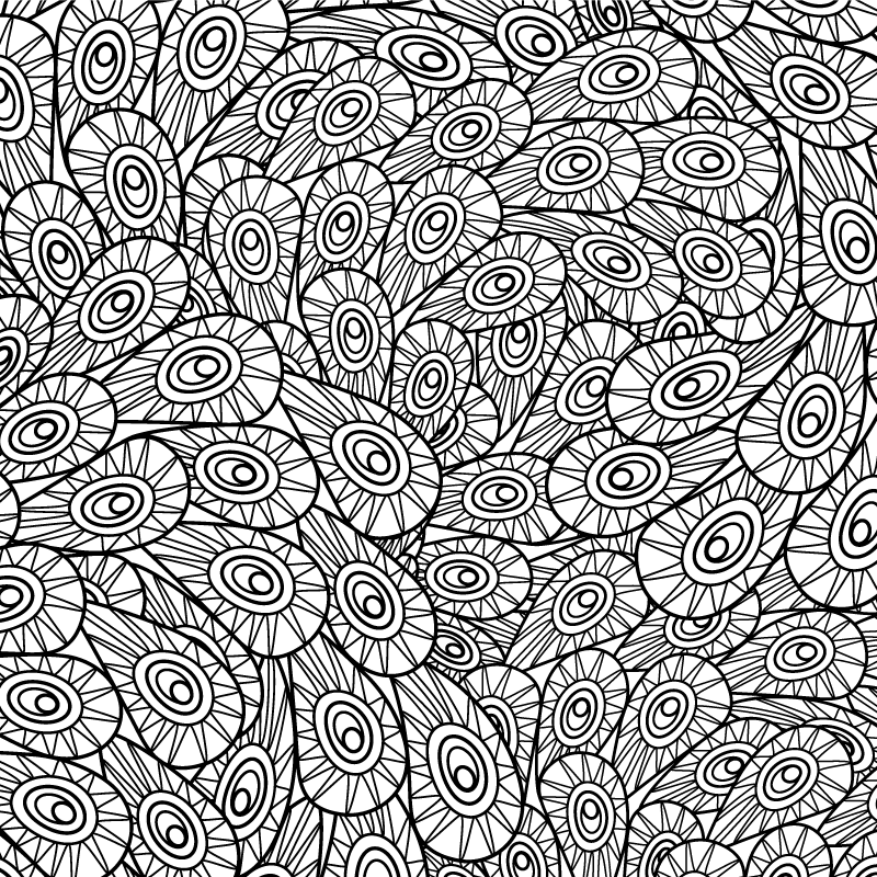 Pávatoll minta vinil szőnyeg mandala - TenStickers