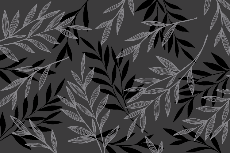 Leveles sziluett vinil szőnyeg virágok és növények - TenStickers