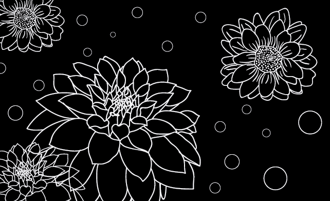 Absztrakt virágok virágos szőnyeg - TenStickers