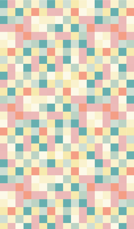 Színes négyzetek vinil szőnyeg tizenéveseknek - TenStickers