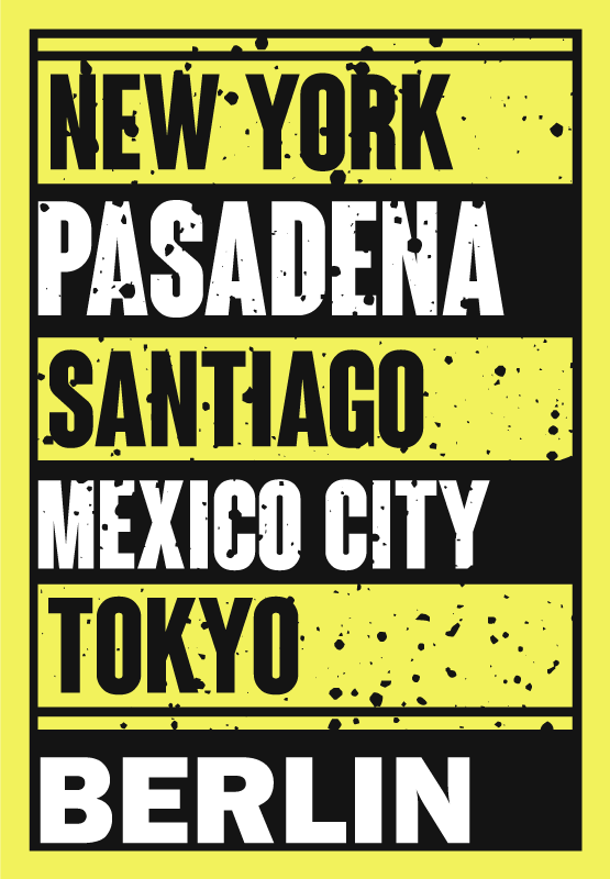 Városnevek egyedi bakelit szőnyeg - TenStickers