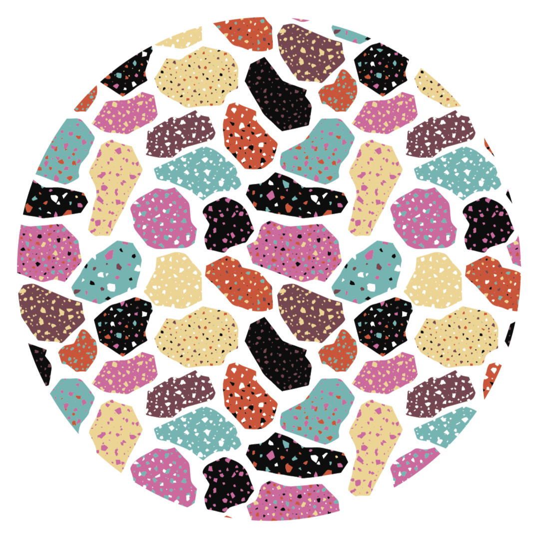 Pettyes terrazzo vinil szőnyeg állatnyomat - TenStickers