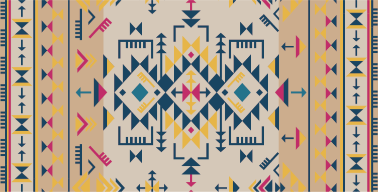 Etnikai színes vinil szőnyeg - TenStickers