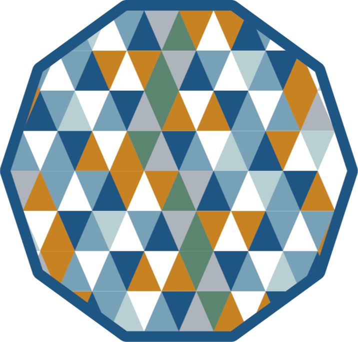 Pvc szőnyeg többszínű háromszögek vinil szőnyegek - TenStickers