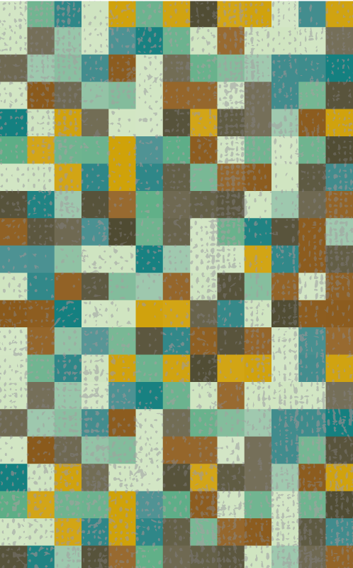 Nappali vinil szőnyeg szabályos négyzetek modern - TenStickers