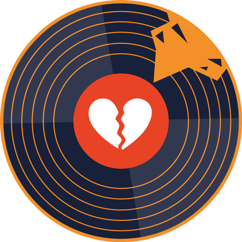 Megtört szívű vinil modern szőnyeg - TenStickers