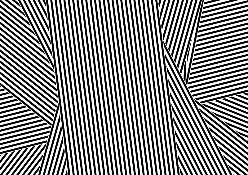 Fekete fehér csíkos vinil szőnyeg nappaliba - TenStickers