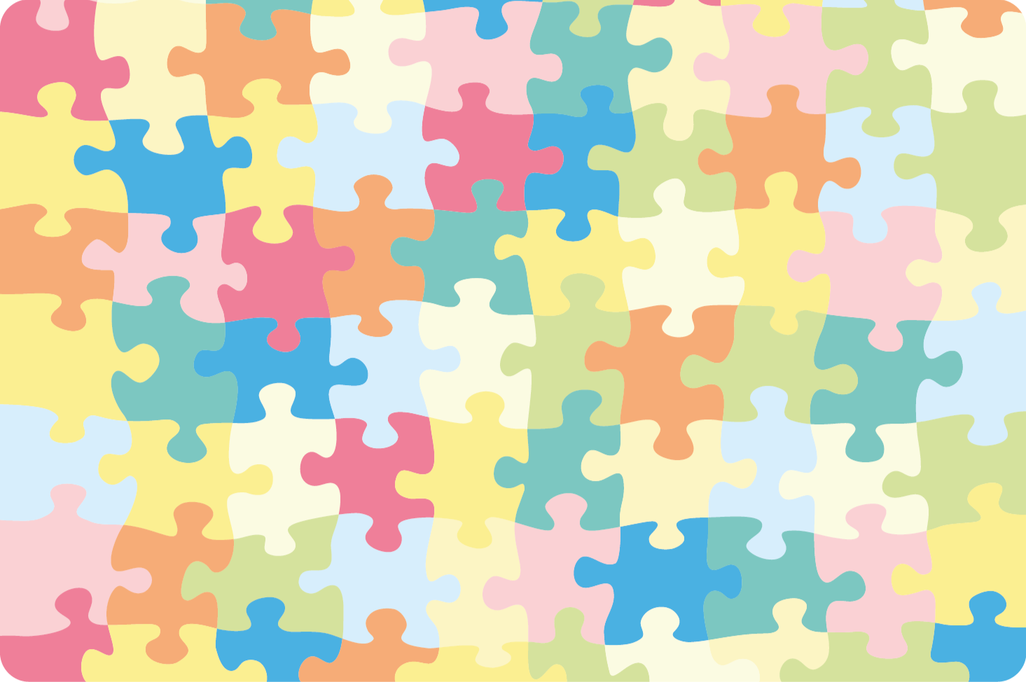 Színes puzzle darab gyerekeknek vinil szőnyeg - TenStickers