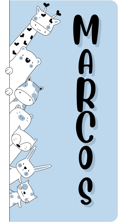 Személyre szabott lények Vinil szőnyeg nevekkel - TenStickers