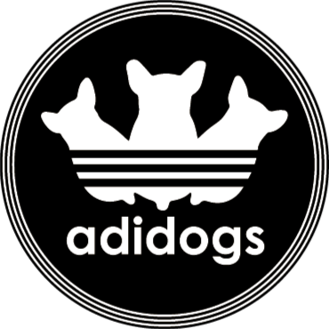Adidogs vicces állati vinilszőnyeg - TenStickers