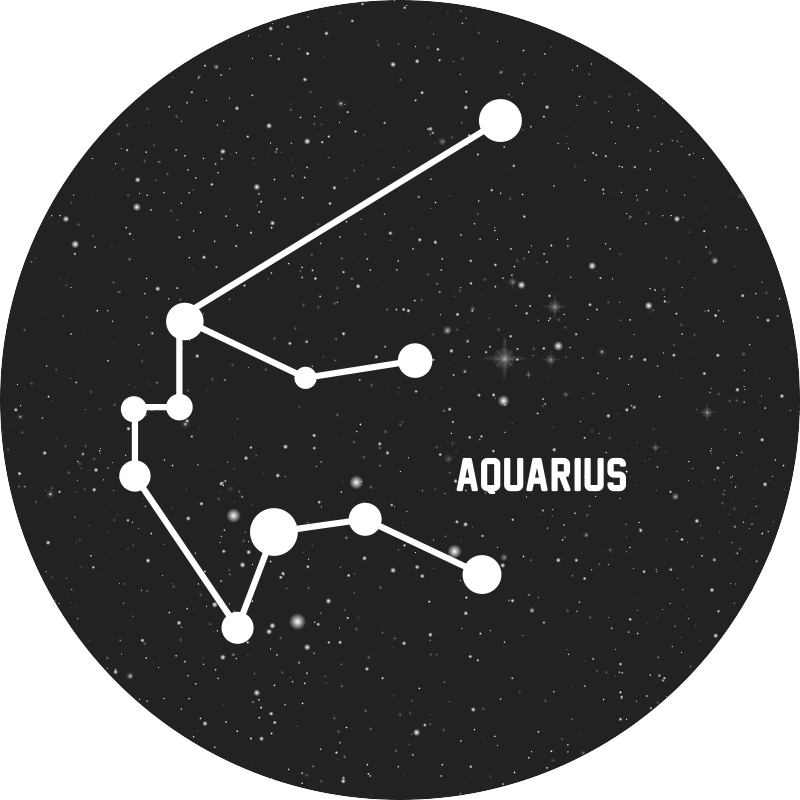 állatöv jel aquarius modern vinyl szőnyeg - TenStickers
