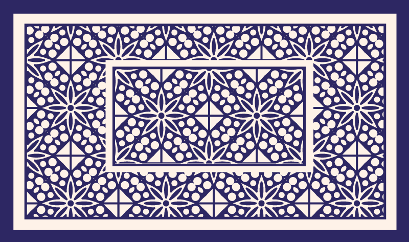 Finom díszek modern szőnyeg - TenStickers