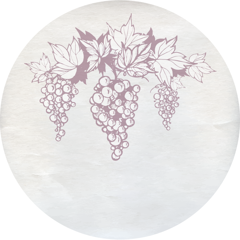 Szőlő botanikai jelképe vinil szőnyeg virágok és növények - TenStickers
