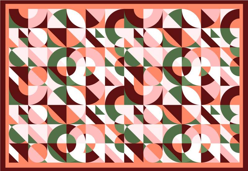 Geometriai színes nyomtatás geometriai szőnyegek - TenStickers