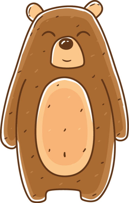 Barátságos medve állat vinil szőnyeg - TenStickers