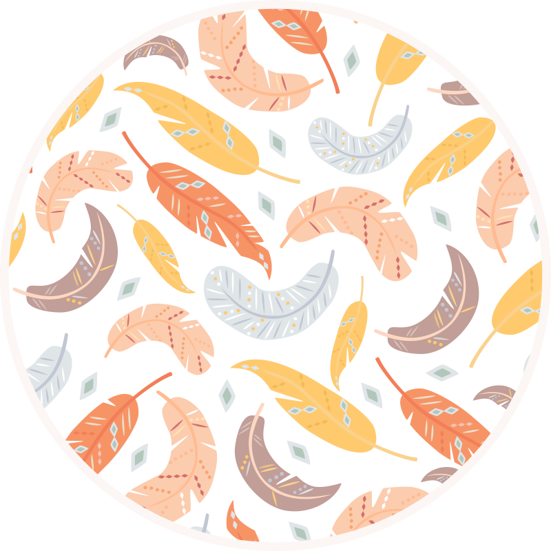 Pasztell tollas természetszőnyeg - TenStickers