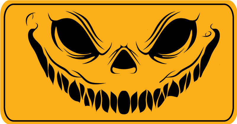 Kísértetiesen vigyorgó arc vinil szőnyeg halloween - TenStickers