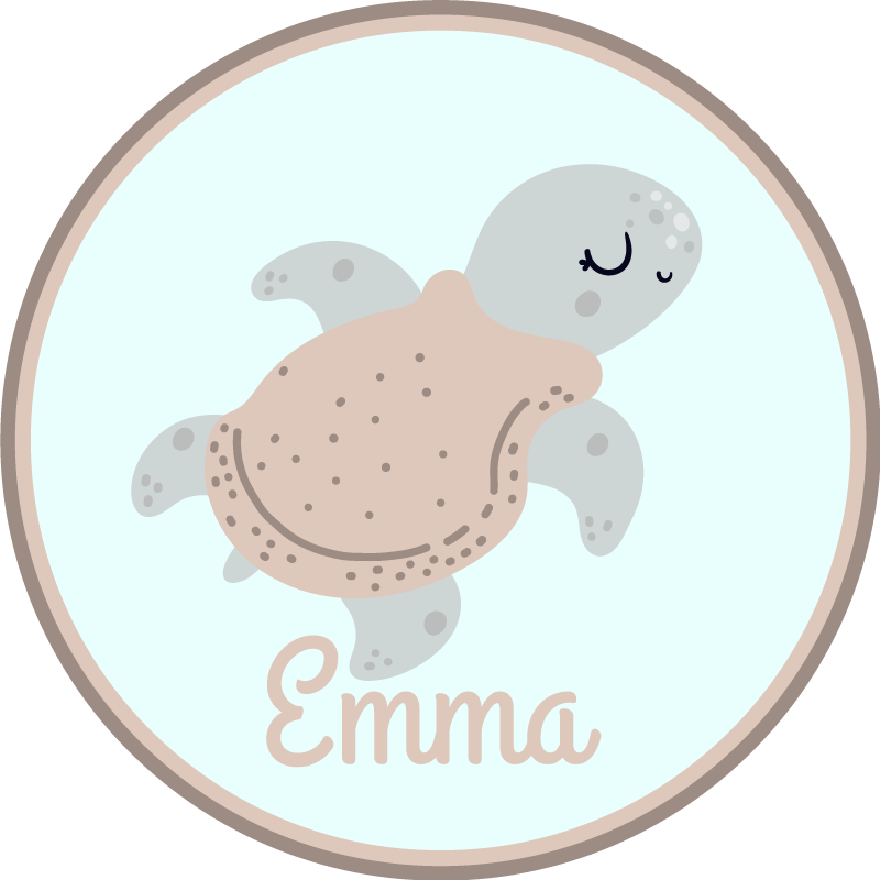 Aranyos teknős nevű állat szőnyeg - TenStickers