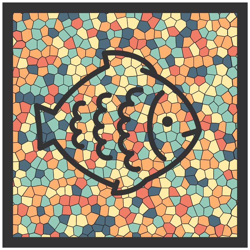 Mozaik hal minta vinil szőnyeg mozaik - TenStickers