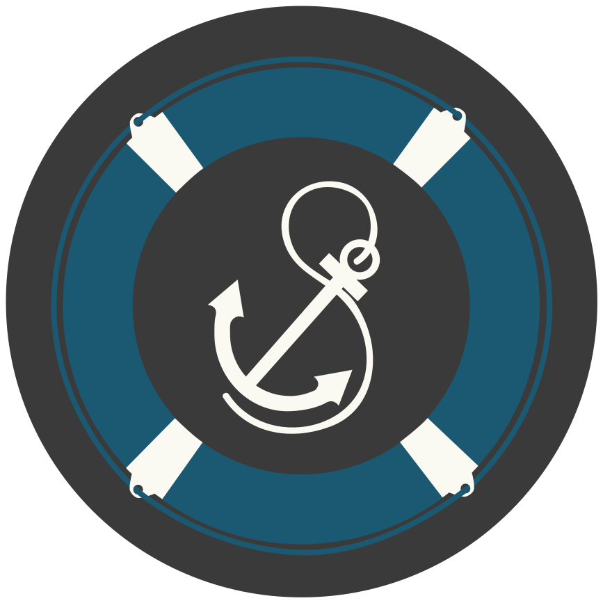 Tengerészeti horgony motívum vinil szőnyeg mozaik - TenStickers