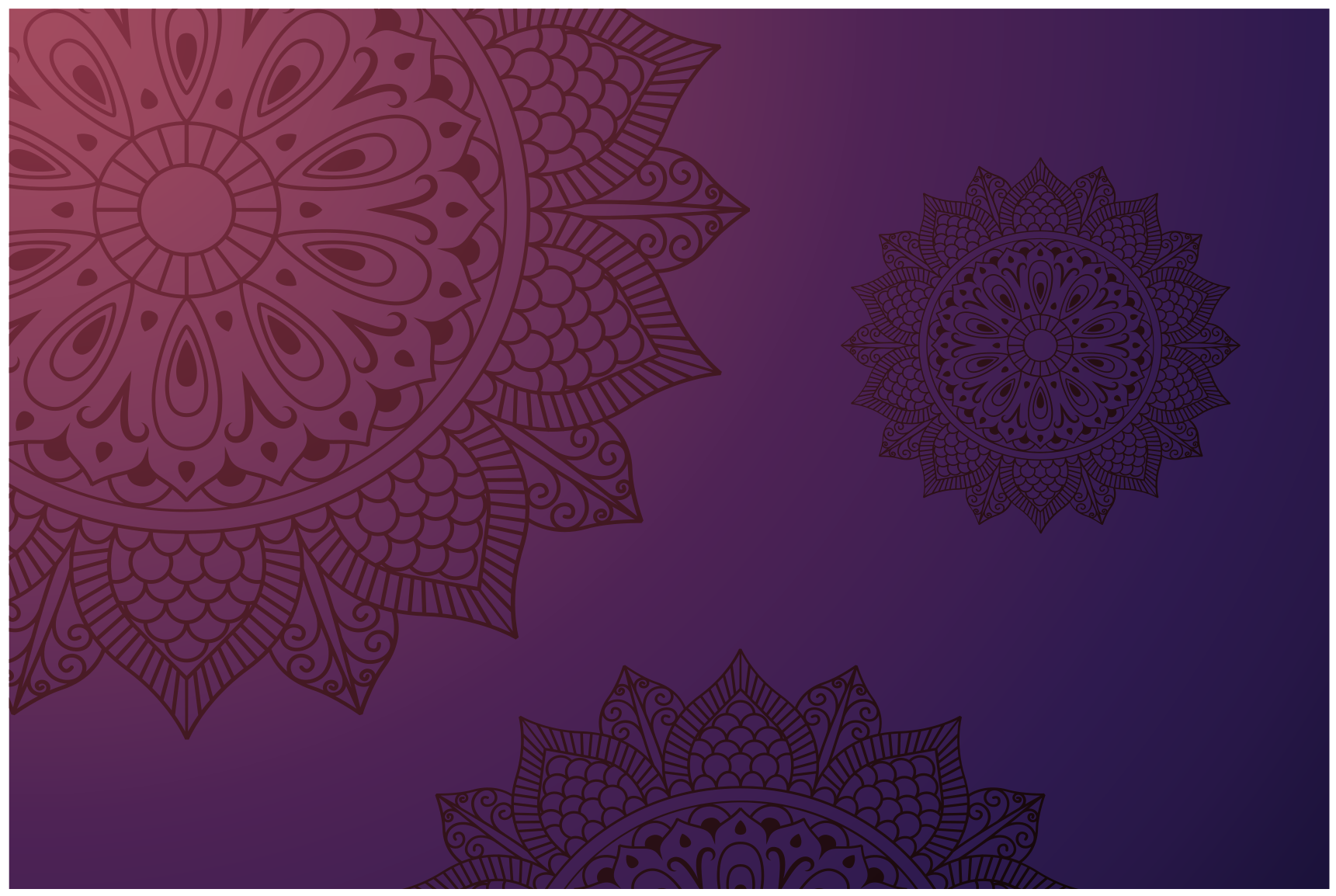 élénk kék és világos mandala vinyl szőnyeg - TenStickers