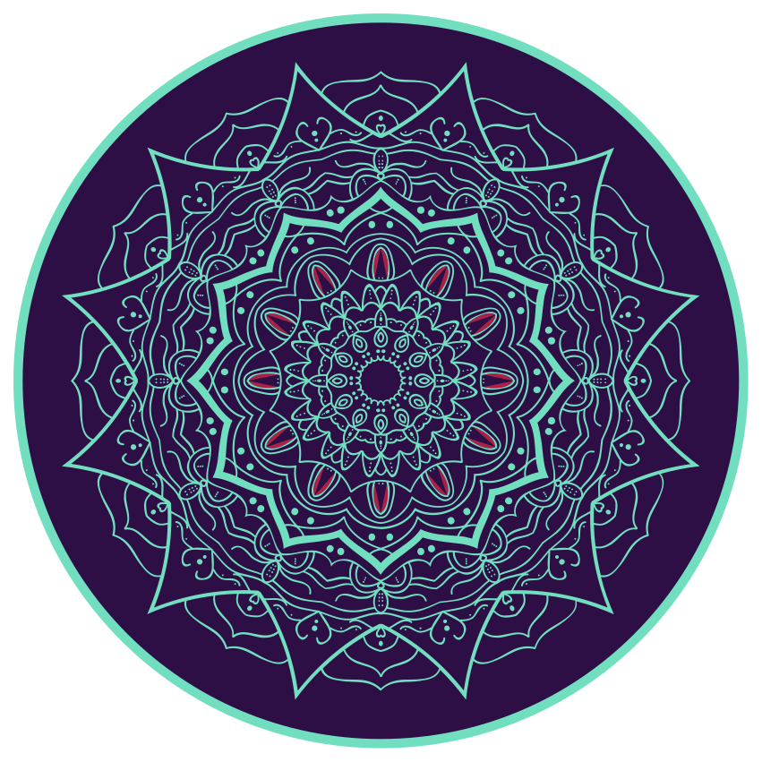 Mandala kör design vinil szőnyeg mandala - TenStickers