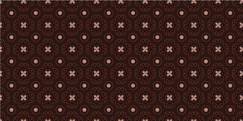 Barna mandala mintás mandala vinyl szőnyeg - TenStickers