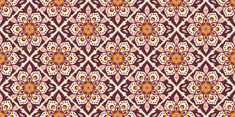 Vintage mandala mintás mandala vinyl szőnyeg - TenStickers