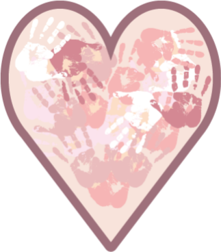 Személyre szabott szív Vinil szőnyeg nevekkel - TenStickers