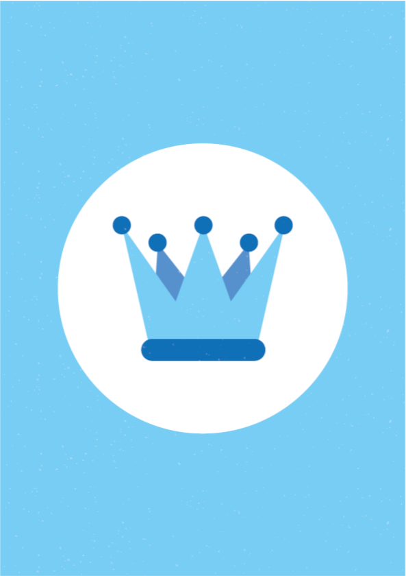 Kék korona baba vinyl játszószőnyeg - TenStickers