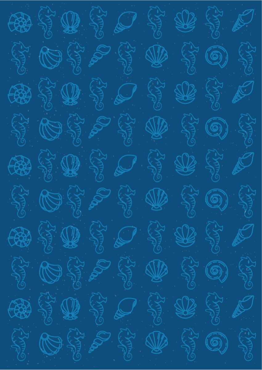 Tengeri motívumok illusztráció vinil szőnyeg állat - TenStickers