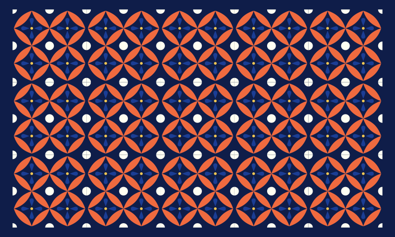 Geometrikus mintás kijelző vinil szőnyeg geometriai - TenStickers