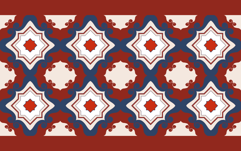 Piros vintage csempe mozaik padló - TenStickers