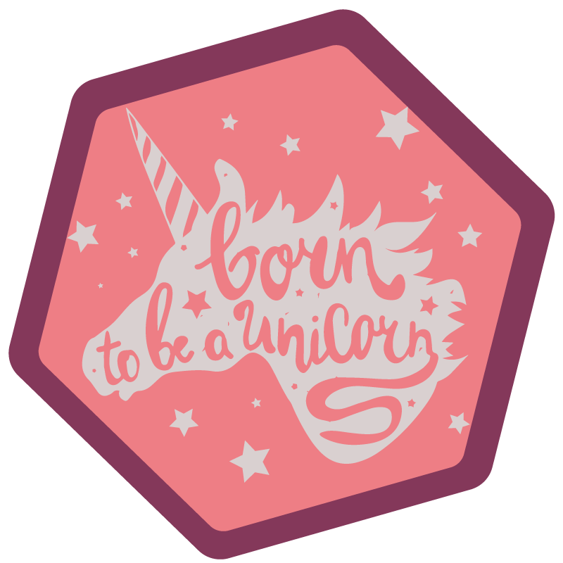 Született egyszarvú vinil szőnyeg óvodák - TenStickers