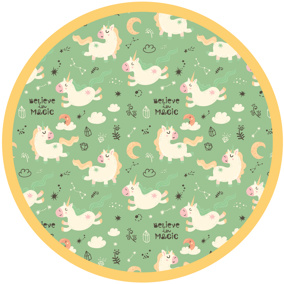 Varázslatos unikornisok vinil szőnyeg gyerekek - TenStickers