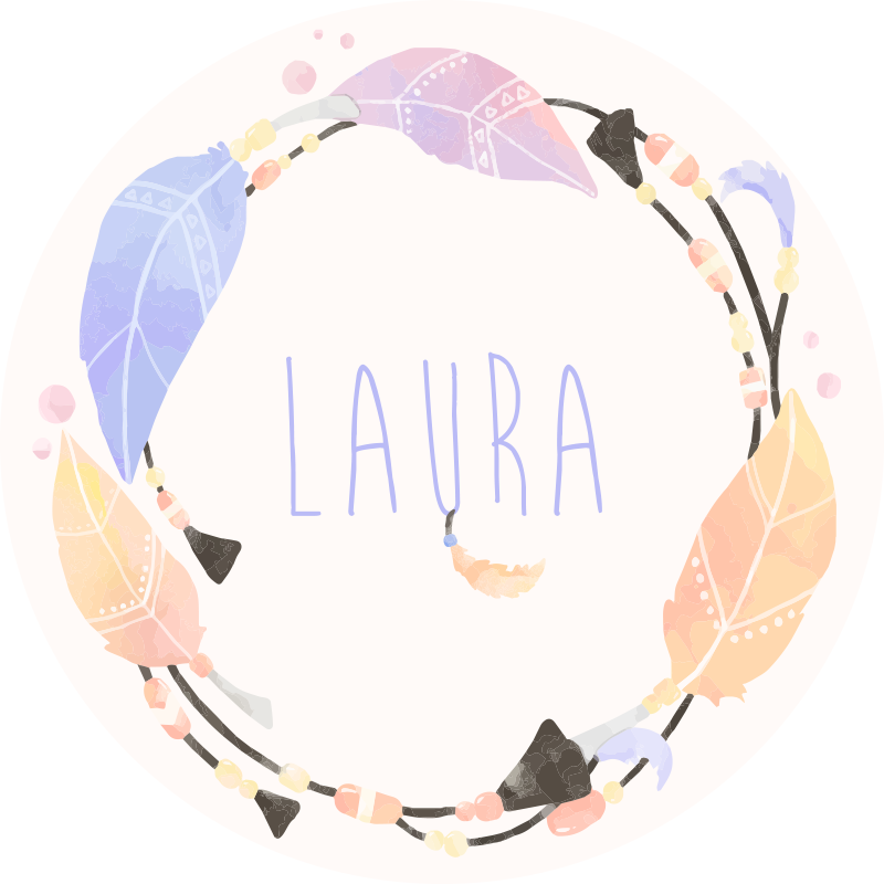 Személyre szabott tollkör Vinil szőnyeg nevekkel - TenStickers