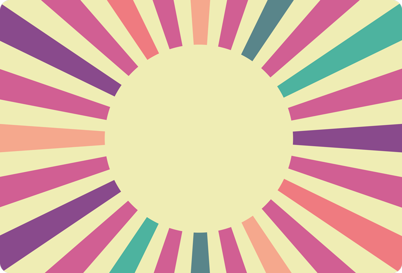 70-es évek geometrikus nap vintage vinyl szőnyeg - TenStickers